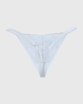 La Senza High Leg Tie Up Thong Ivory / M